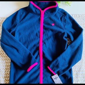 OshKosh Girls Zip Up Fleece — NWT Size 8